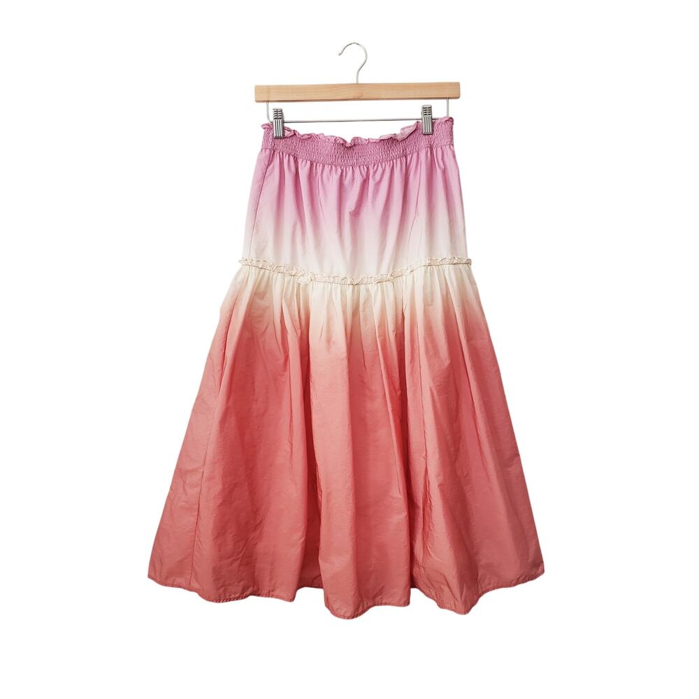 Sea New York Zanina Smocked Dip Dyed Midi Skirt Pink Size 4